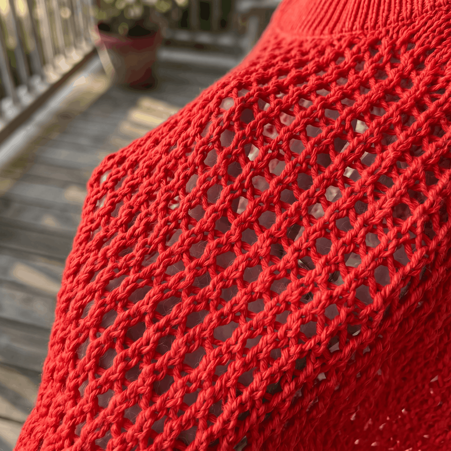 American Flag Crochet Cover Up – Patriotic Top for Summer